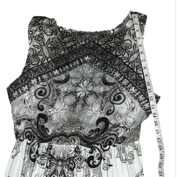 Women's Style&co. White Black Pattern Sleeveless Dress XL - Picture 4 of 6